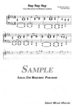 Michael Jackson & Paul Mccartney - Say Say Say Sheet Music