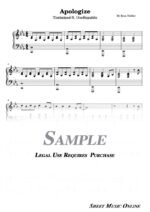 Timbaland - Apologize ft. OneRepublic Sheet Music