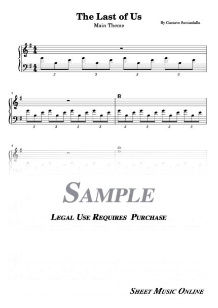 The Last Of Us Main Theme Sheet Music